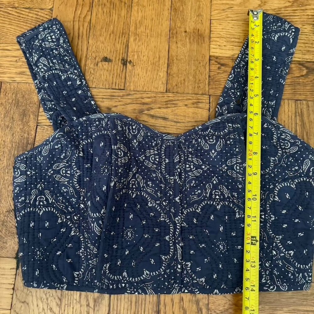 Madewell Women's Navy Crop Top - Picture 8 of 8